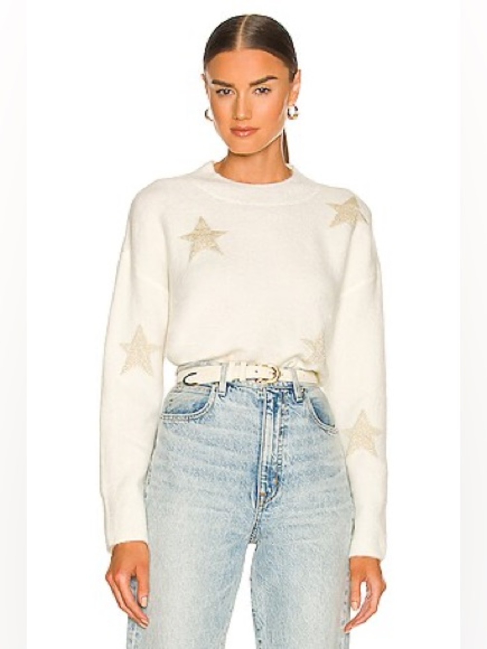 Rails Kana Sweater in White and Gold Stars